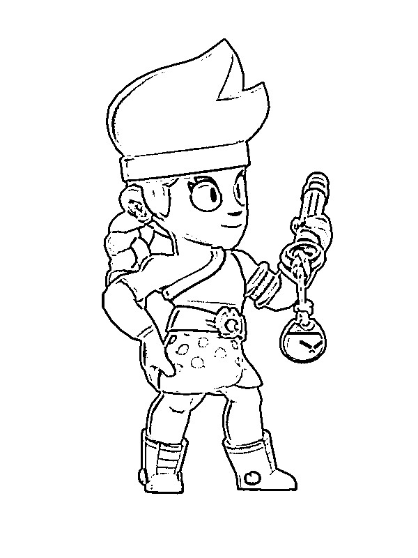 Amber Brawl Stars Coloring Page 1001coloring Com - brawl stars sandy to color