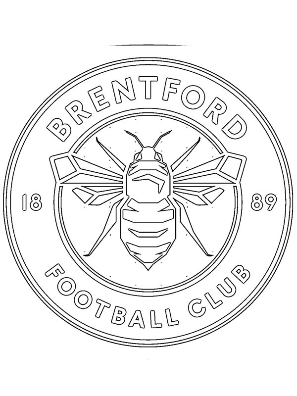 Download Brentford FC color page | 1001coloring.com