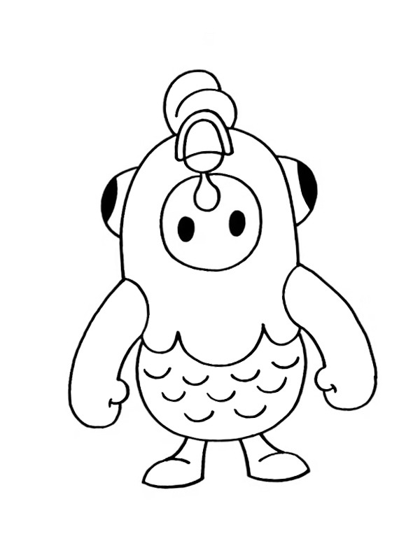 Chicken Skin Fall Guys Coloring Page 1001coloring Com