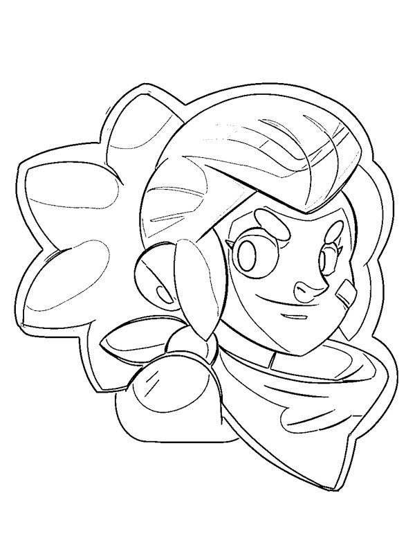 Shelly Brawl Stars Coloring Pages - coloriage sheli brawl star